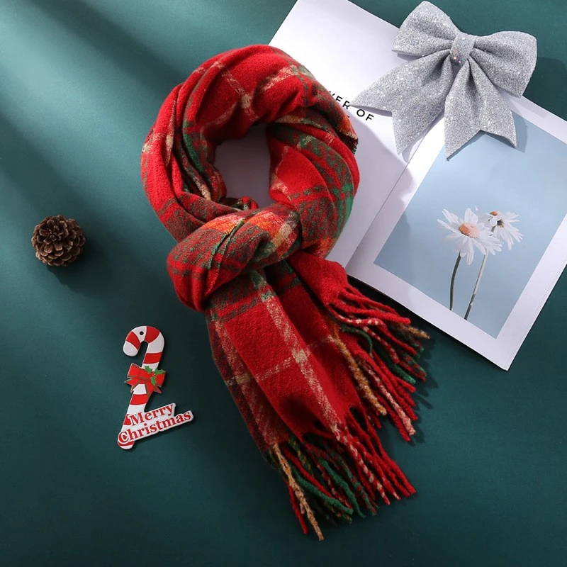 Christmas Holiday Yarn-dye Scarf suppliers